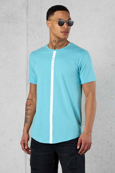 AQUA STRIPE TEE