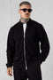 BLACK ESSENTIAL ZIP SWEATER