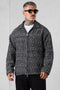 BLACK/WHITE PIXELATED OVERSIZED JACKET