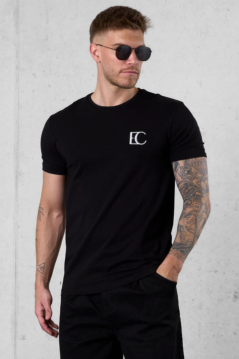 BLACK EC LOGO TEE
