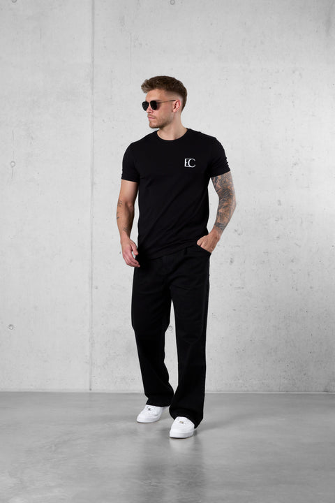 BLACK EC LOGO TEE