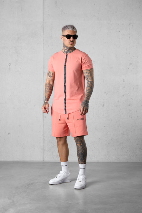 BURNTCORAL STRIPE TEE