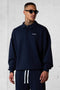 DARKSAPPHIRE ESSENTIAL OVERSIZED HALFZIP SWEATER