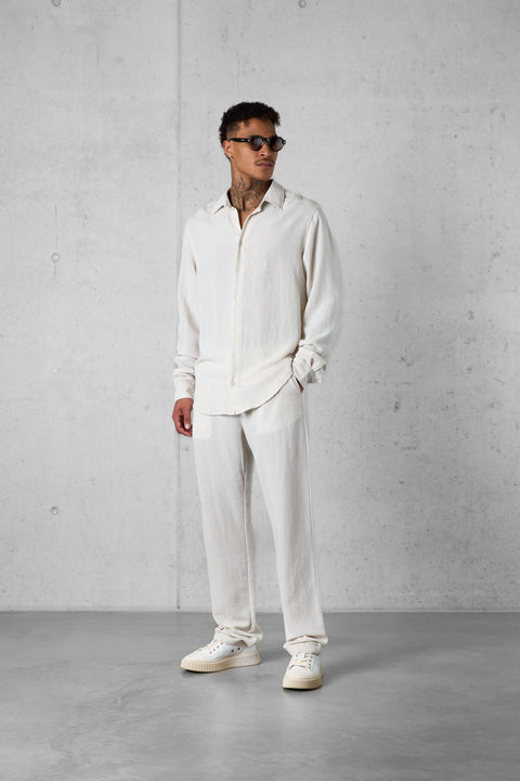 ECRU LINEN PANTS
