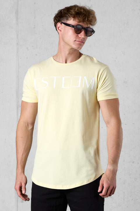 PASTELYELLOW LETTERING TEE