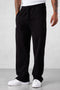 BLACK APPLIQUÉ DISTRESSED LOOSE SWEATPANTS