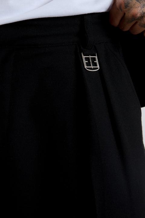 BLACK ICON BARREL PANTS