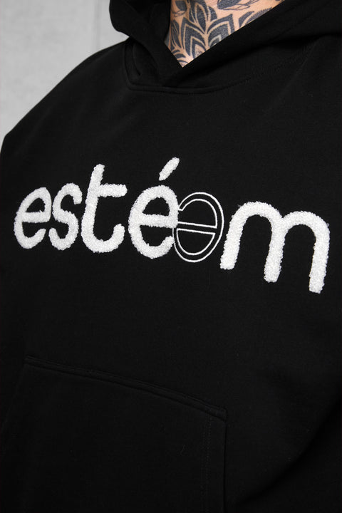 BLACK SP APPLIQUÉ OVERSIZED HOODIE