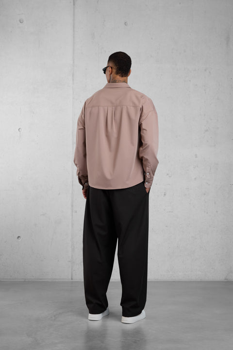 BROWN BARREL PANTS