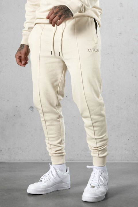 BEIGE BASIC SWEATPANTS