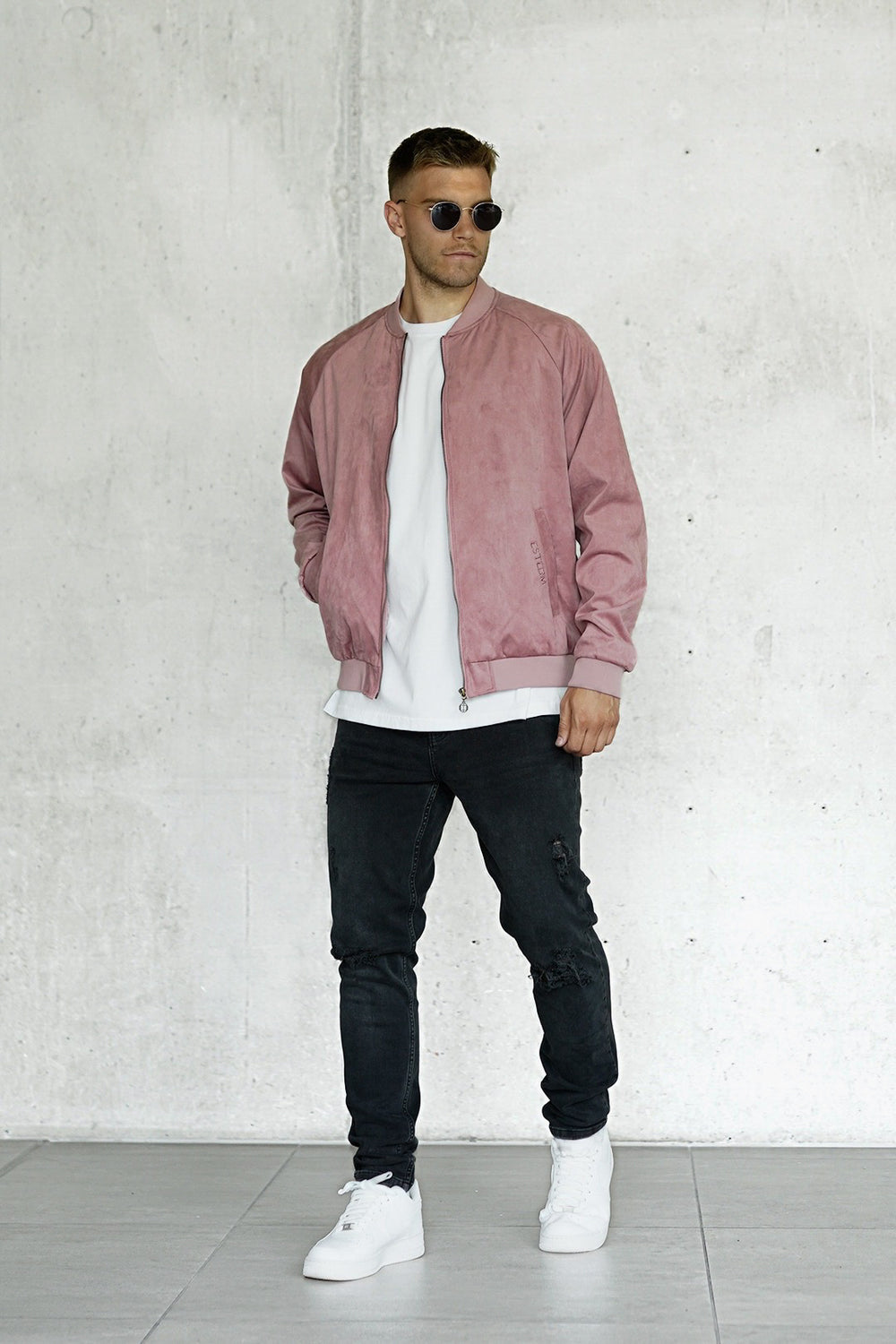 BERRY SUEDE JACKET