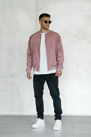 BERRY SUEDE JACKET