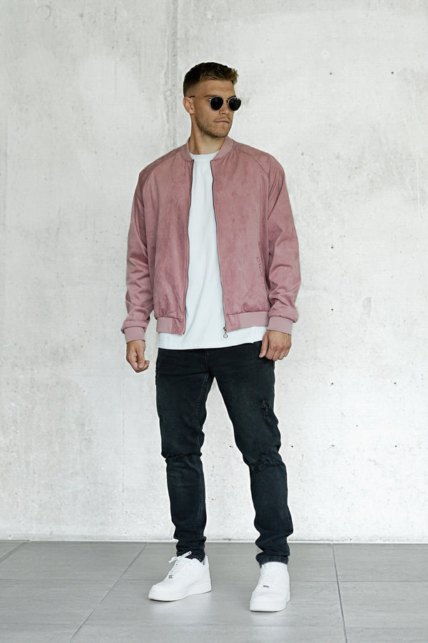 BERRY SUEDE JACKET