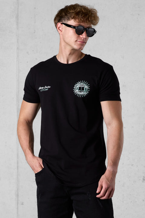 BLACK BLAZING SUNSHINE TEE