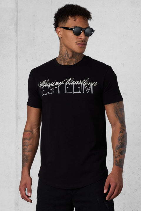 BLACK CHASING COASTLINES TEE