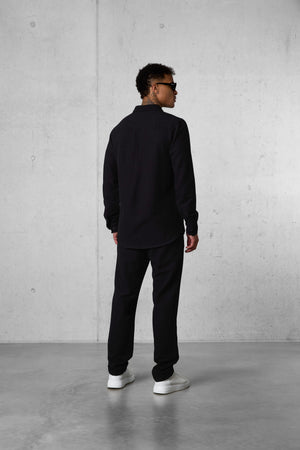 BLACK LINEN SHIRT