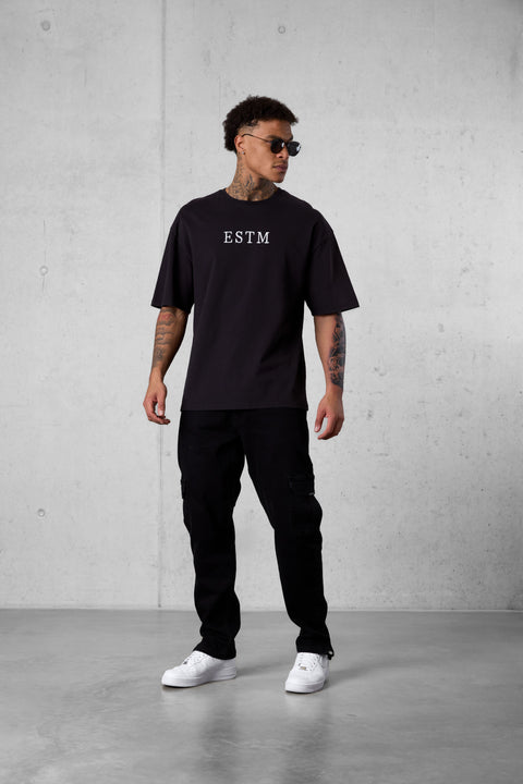 BLACK ESTM OVERSIZED TEE
