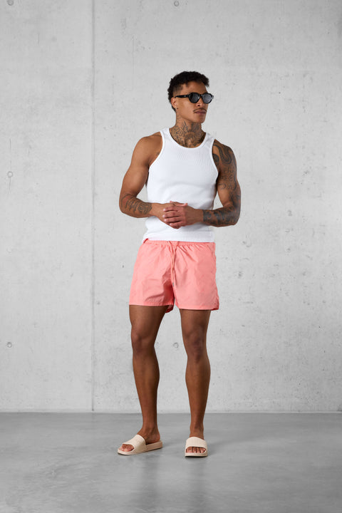 BURNTCORAL PATTERN SWIMSHORTS