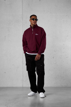 CABERNET SIGNATURE OVERSIZED HALFZIP SWEATER