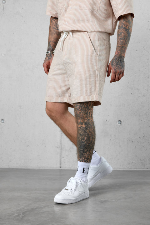 CAPPUCCINO STRIPED SHORTS