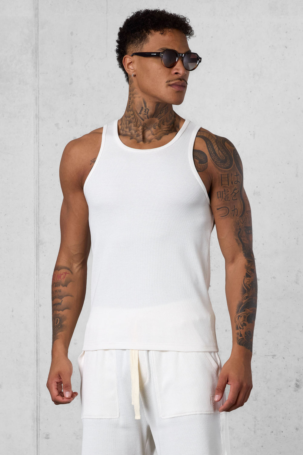 COCONUT WAFFLE TANK TOP