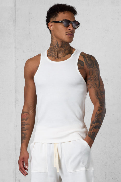 COCONUT WAFFLE TANK TOP