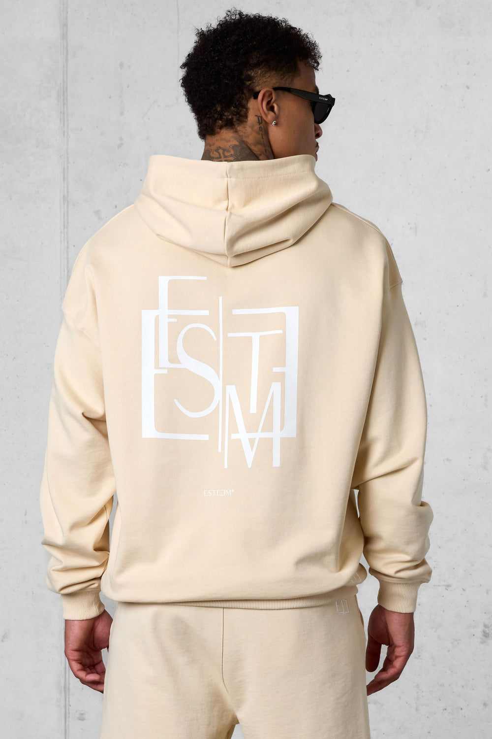 CREMEBRULEE DECONSTRUCTED OVERSIZED SWEATHOODIE