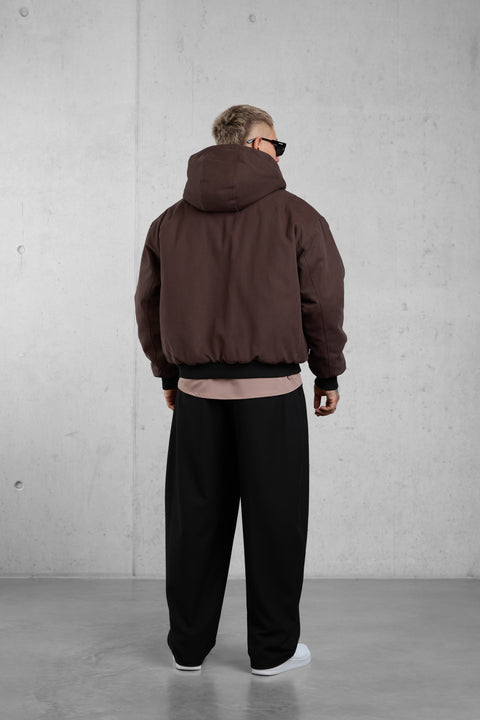 DARKBROWN CANVAS JACKET