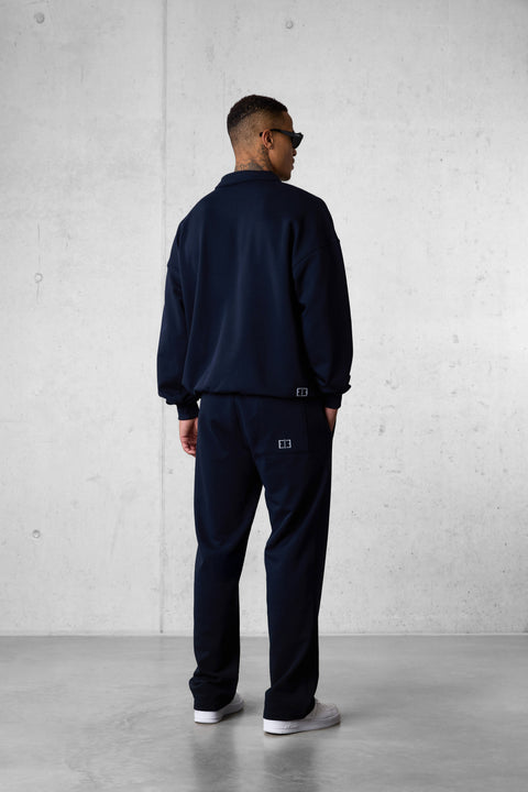 DARKSAPPHIRE ESSENTIAL OVERSIZED HALFZIP SWEATER