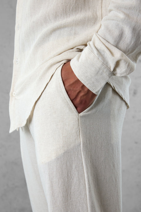 ECRU LINEN PANTS