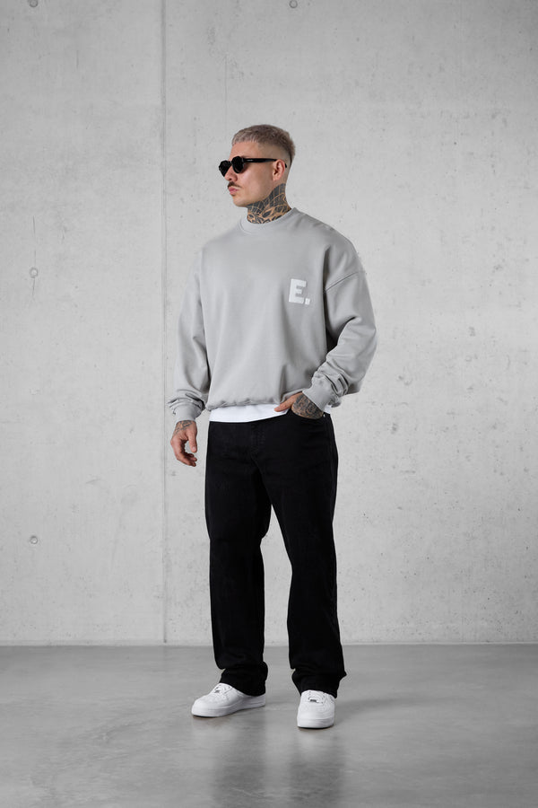 GREY E. STATEMENT OVERSIZED SWEATER