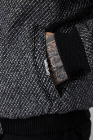 GREY SHADOW BOMBER JACKET