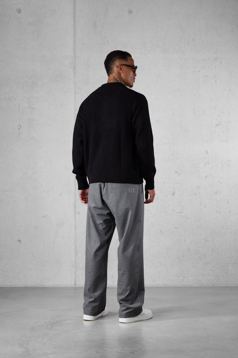 GREY WIDE TAILORED PANTS