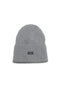 GREY MELANGE LABEL BEANIE