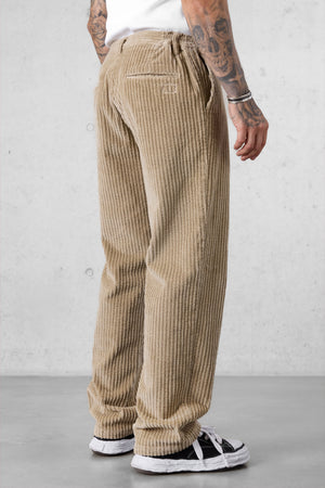LIGHTBROWN CORD LOOSE PANTS