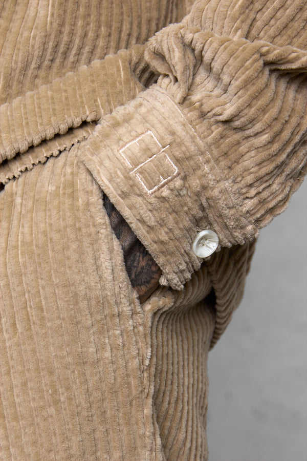 LIGHTBROWN CORD LOOSE PANTS