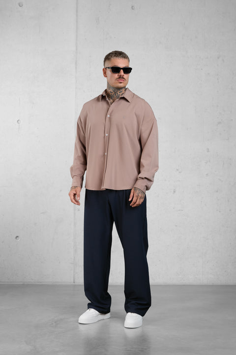 NAVY WIDE TAILORED PANTS
