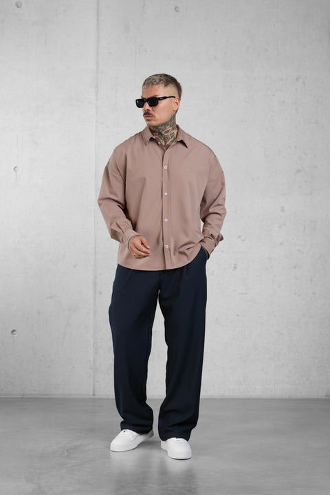 NAVY WIDE TAILORED PANTS
