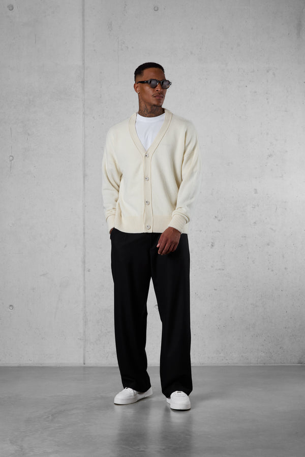 OFFWHITE OVERSIZED KNIT CARDIGAN