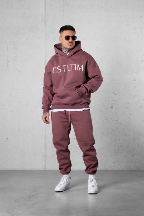 ROSEBROWN LETTERING OVERSIZED HOODIE