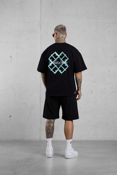 BLACK LOW SUN HOURS OVERSIZED TEE