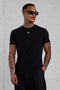 BLACK MONOGRAM TEE