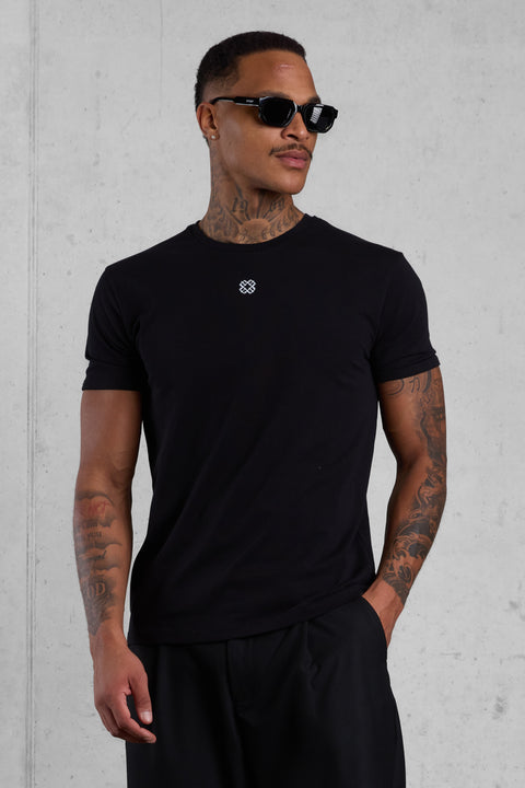 BLACK MONOGRAM TEE