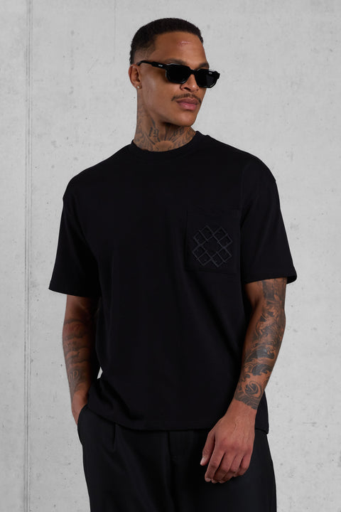 BLACK MONOGRAM REGULAR TEE