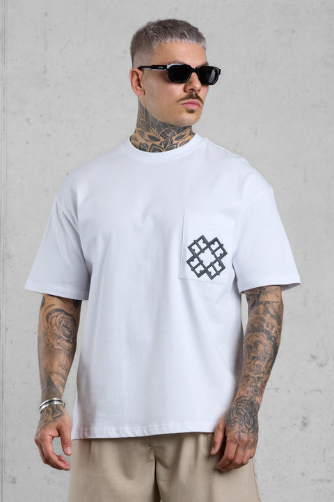 WHITE MONOGRAM REGULAR TEE