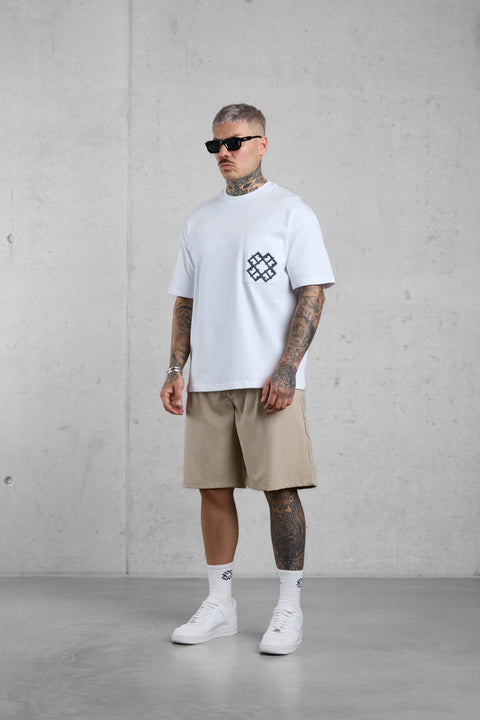 WHITE MONOGRAM REGULAR TEE