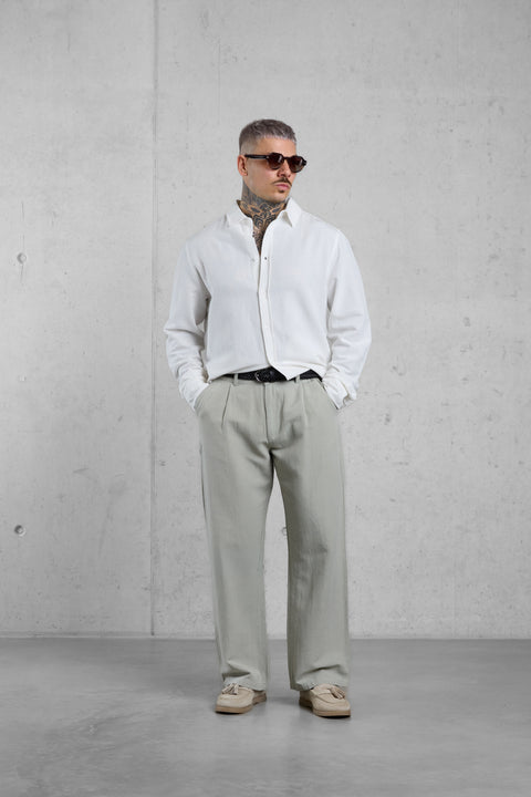 WHITE LINEN SHIRT