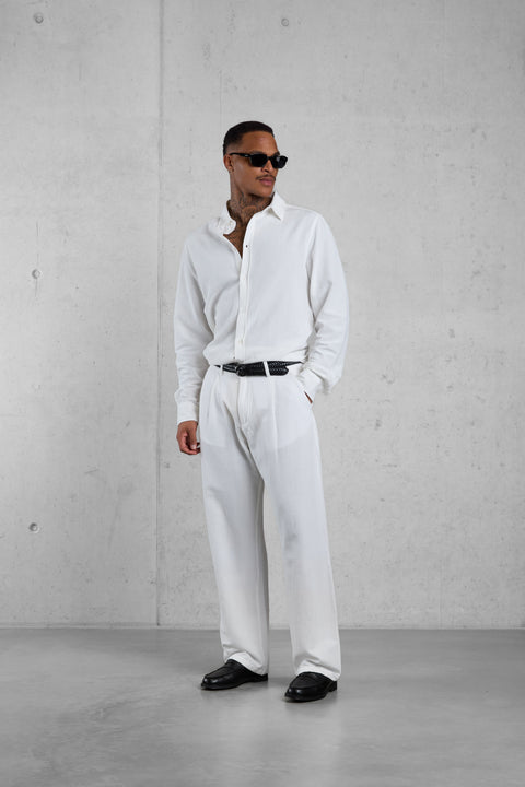 WHITE LINEN SHIRT