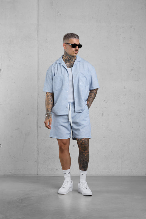 LIGHTBLUE TEXTURED SHIRT