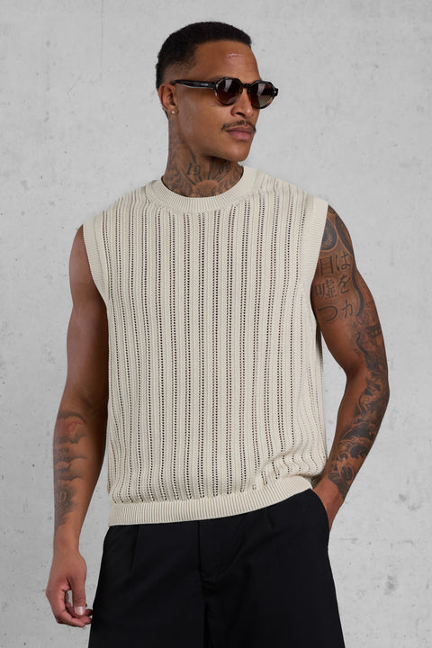 SAND KNIT TANK TEE
